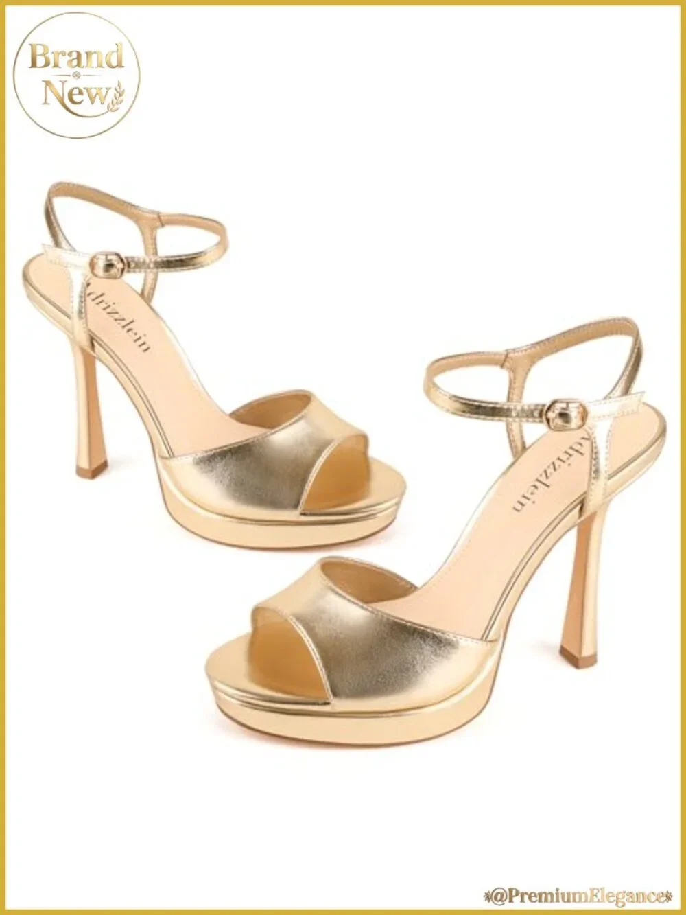 Platform Stiletto Heels Faux Leather ANKLE Strap Open Toe